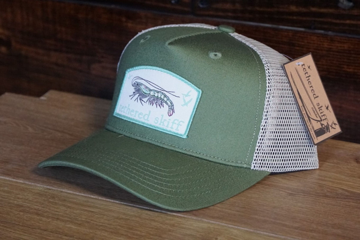 Shrimp Patch - Classic Trucker - Loden / Khaki – Tethered Skiff