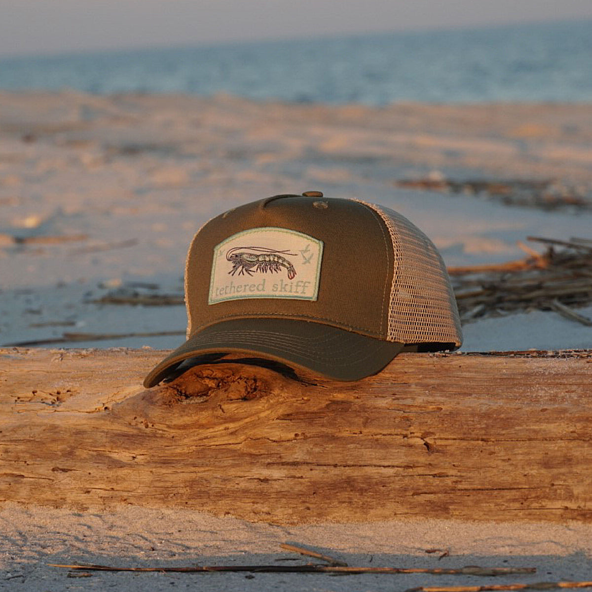 Shrimp Patch - Classic Trucker - Loden / Khaki – Tethered Skiff