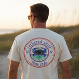 Tethered Skiff - Color Blue Crab - Ivory - Comfort Colors - Tethered Skiff