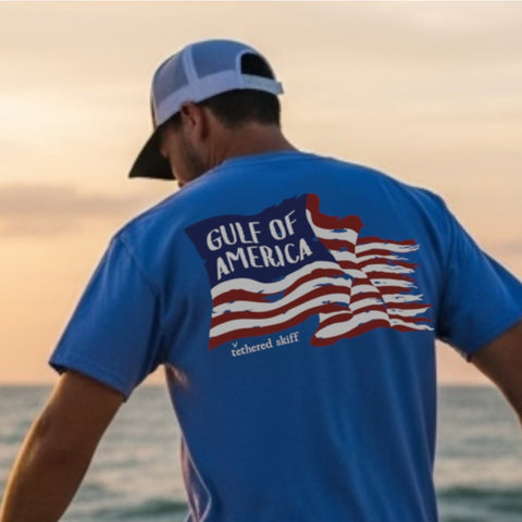 Tethered Skiff - Flag - Blue - Comfort Colors - Tethered Skiff