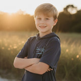 YOUTH - Island Map - Navy - SS Hooded Performance - Tethered Skiff